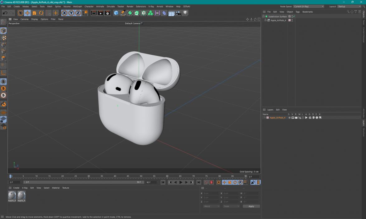 3D model Apple AirPods 4