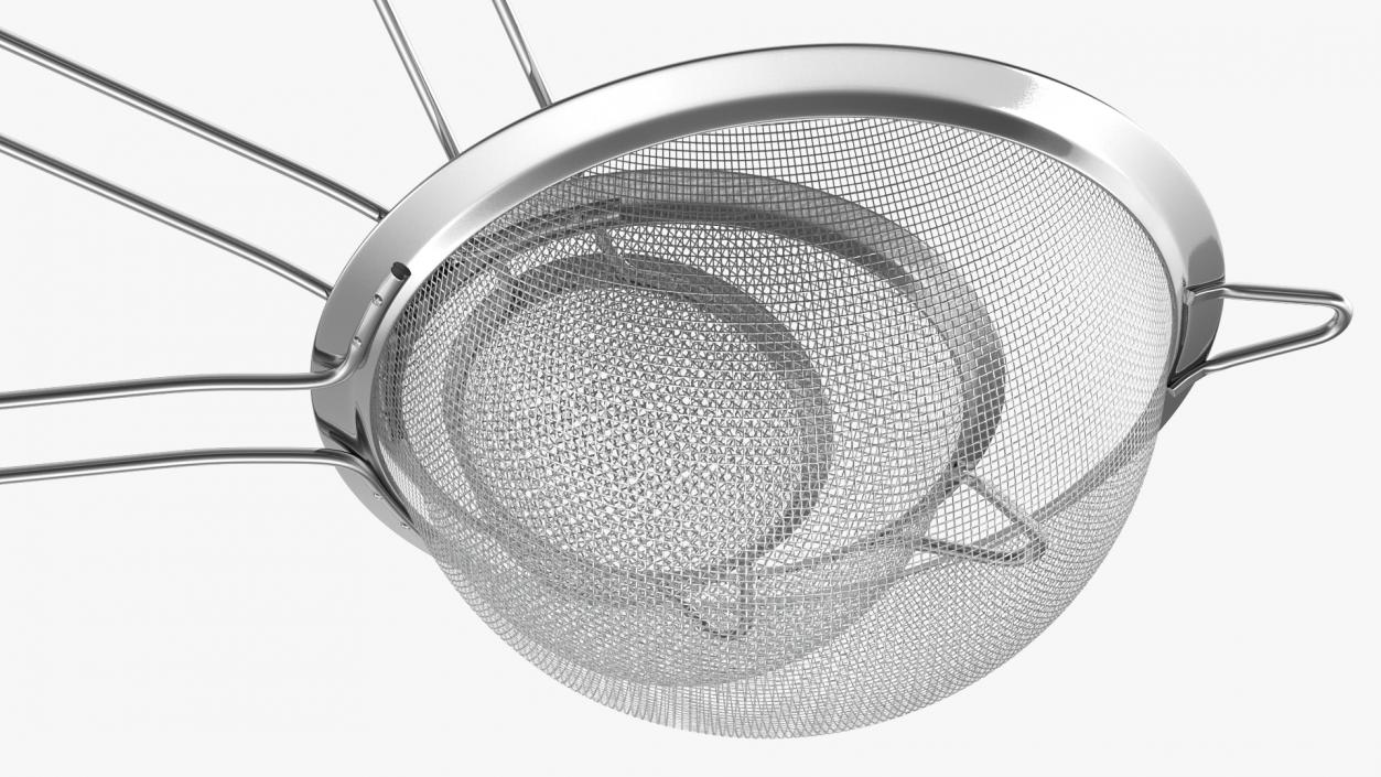 Stainless Steel Kitchen Strainers Set 3D