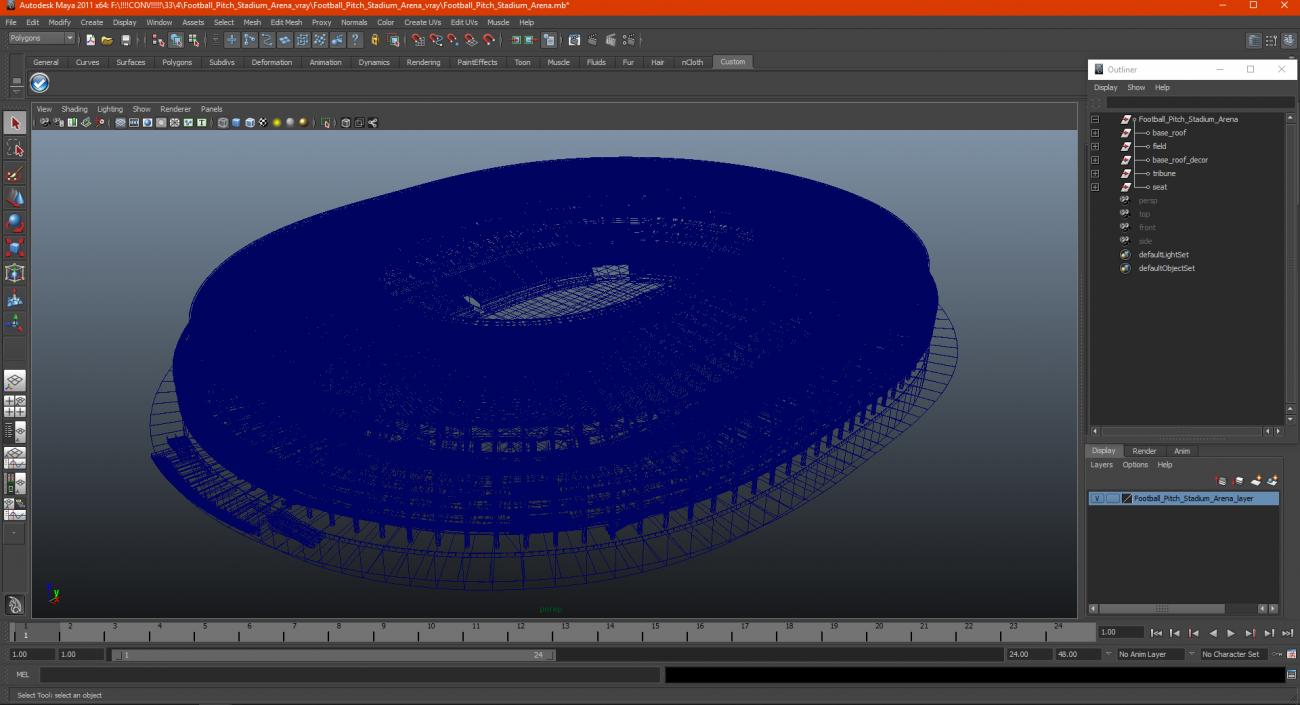 3D Football Pitch Stadium Arena model