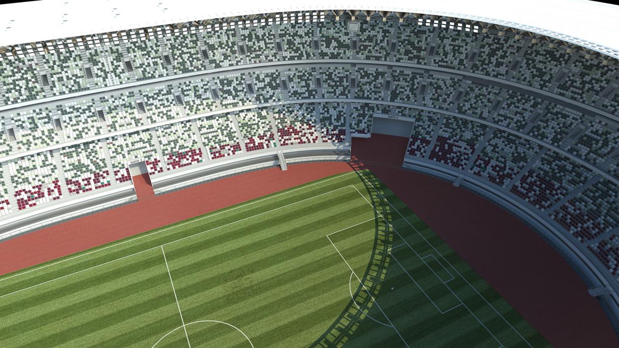 3D Football Pitch Stadium Arena model