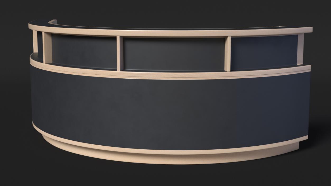 Reception Desk C Shape 3D