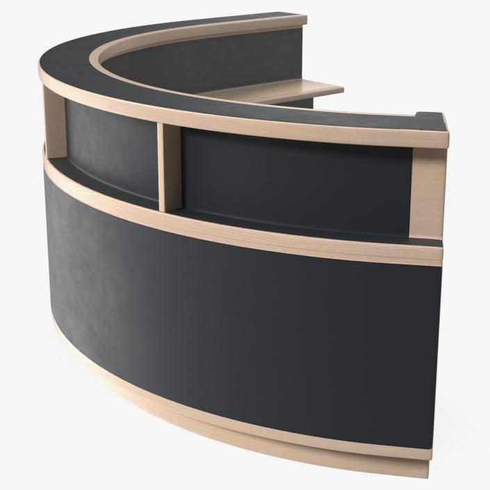 Reception Desk C Shape 3D