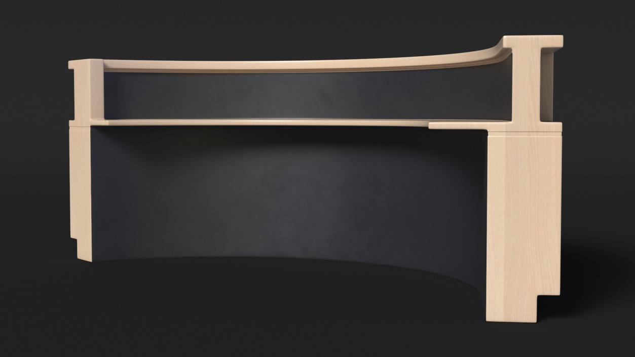 Reception Desk C Shape 3D