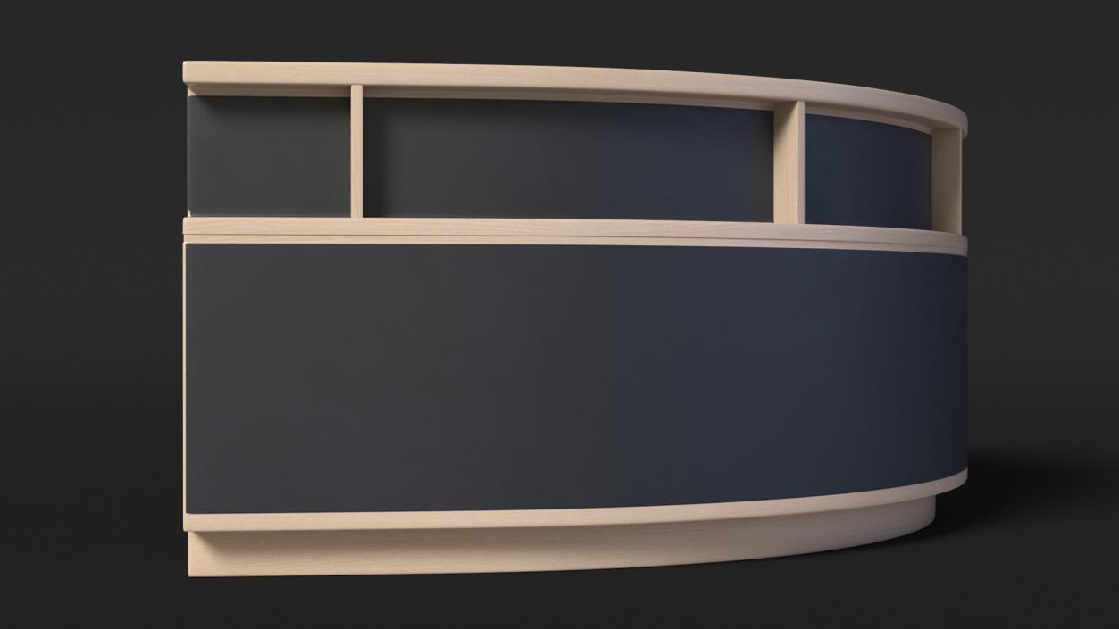 Reception Desk C Shape 3D