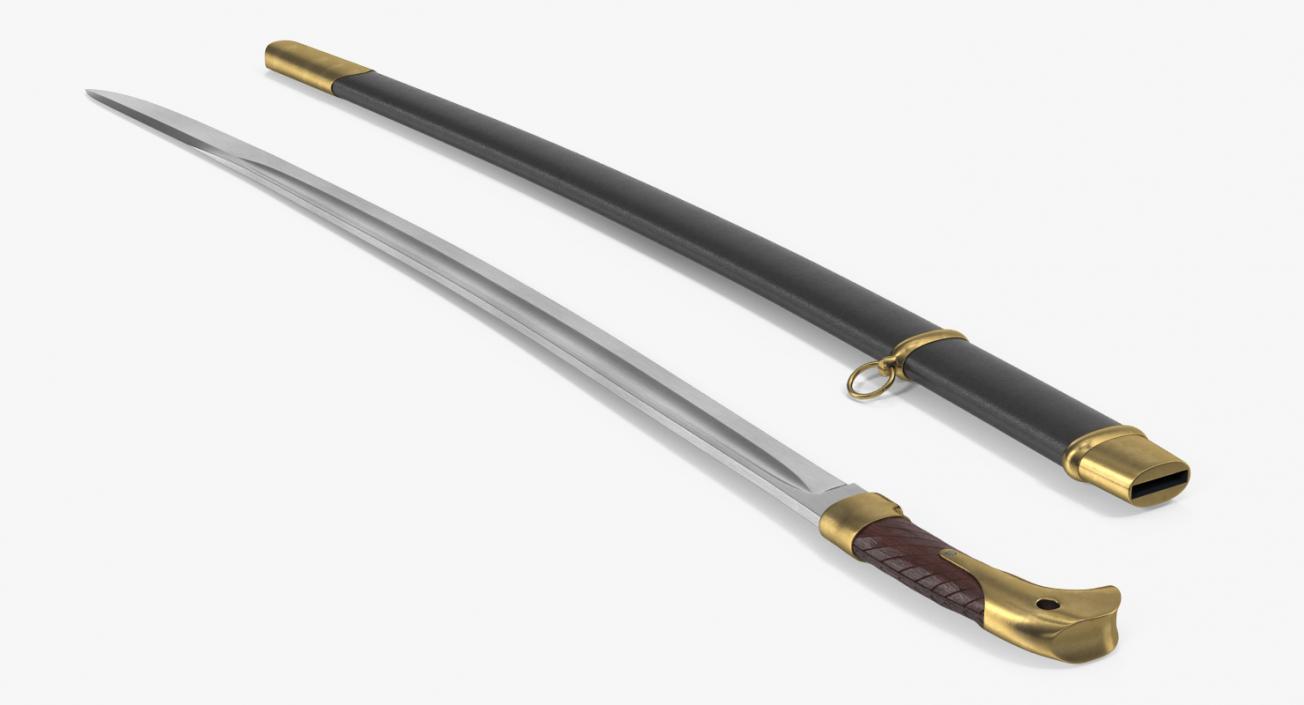 3D Soviet Era Cossack Sabre Set model