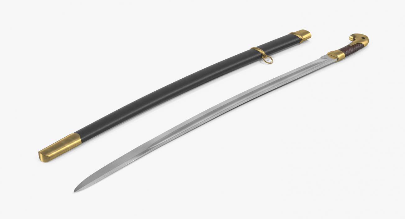 3D Soviet Era Cossack Sabre Set model