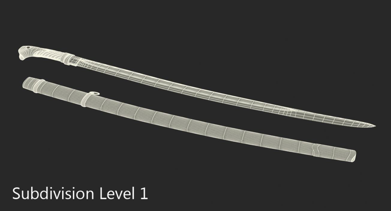 3D Soviet Era Cossack Sabre Set model