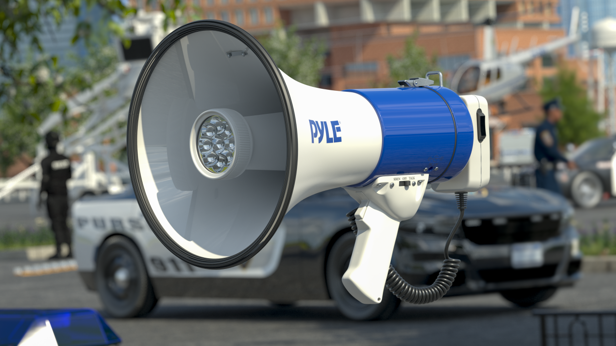 Pyle Megaphone Speaker with LED Flashlight 3D