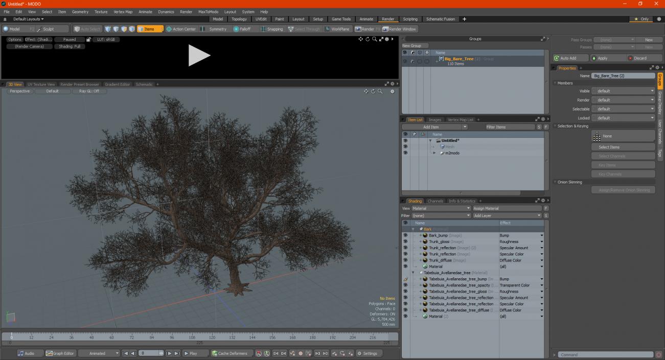 3D Big Bare Tree model