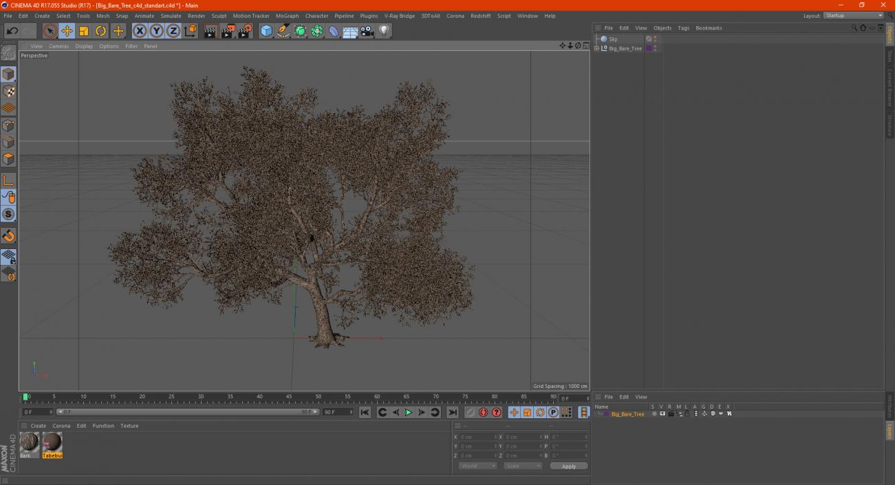 3D Big Bare Tree model