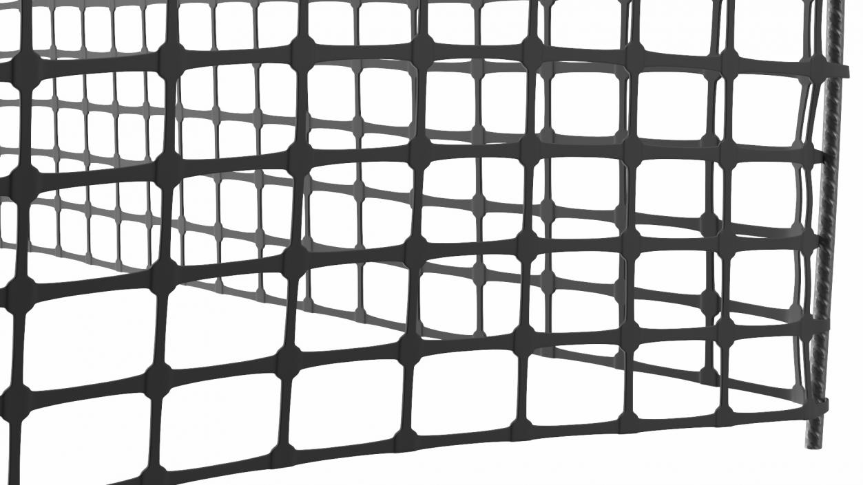 3D model Plastic Security Mesh Fence Corner Black