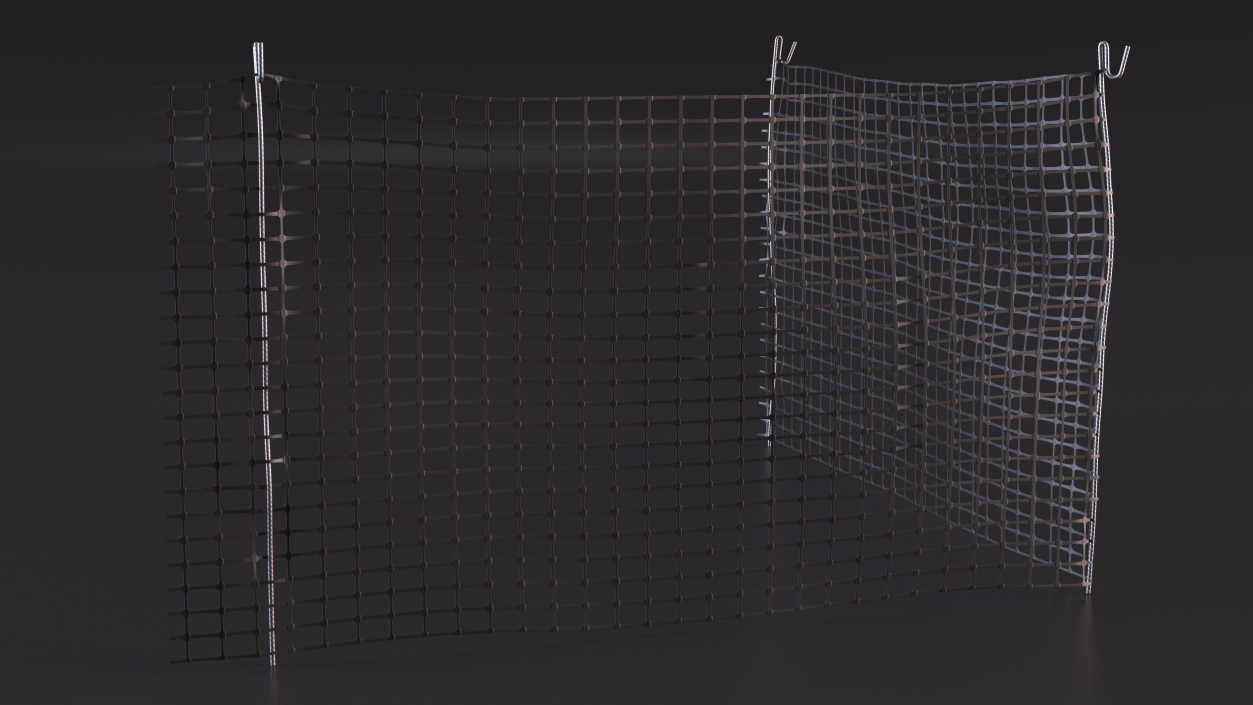 3D model Plastic Security Mesh Fence Corner Black