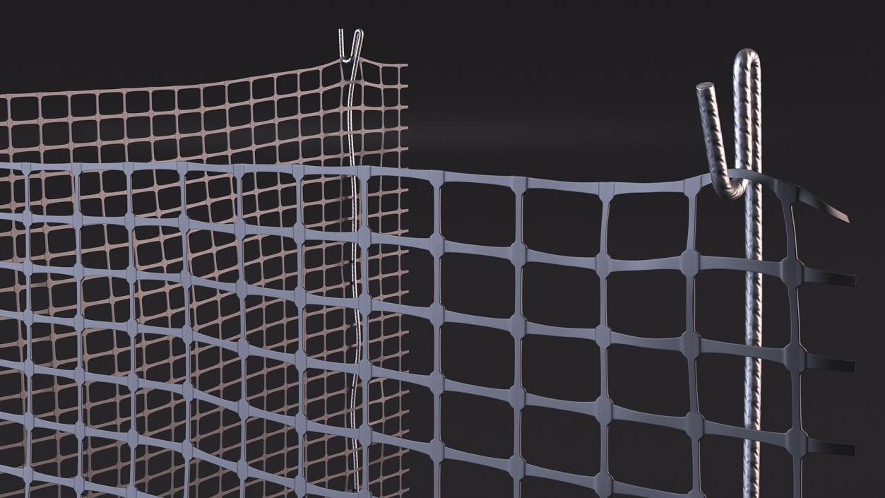 3D model Plastic Security Mesh Fence Corner Black