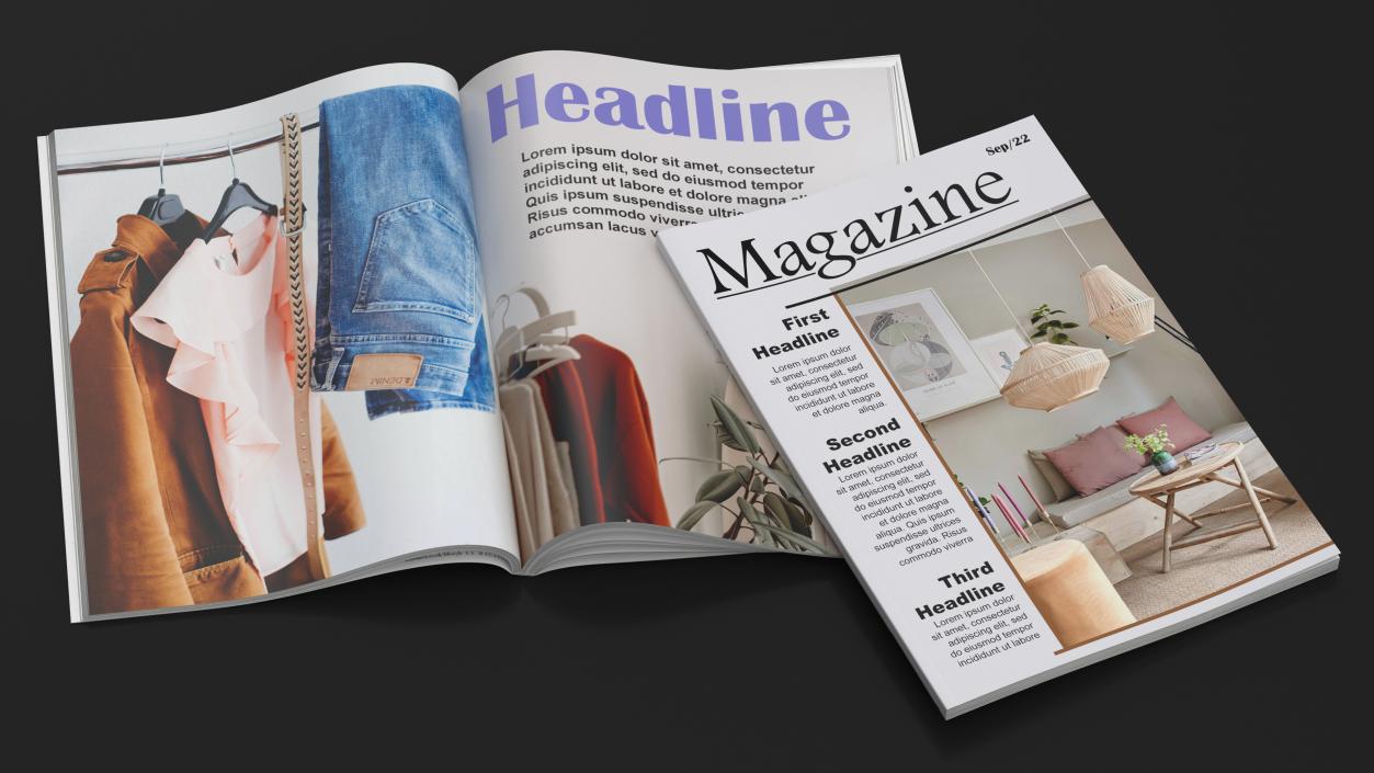 3D Magazines Mockup