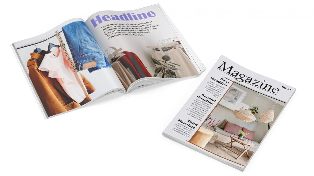 3D Magazines Mockup