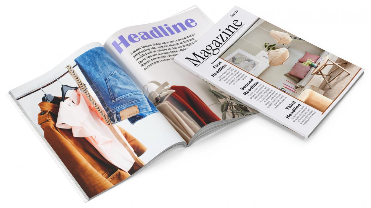 3D Magazines Mockup