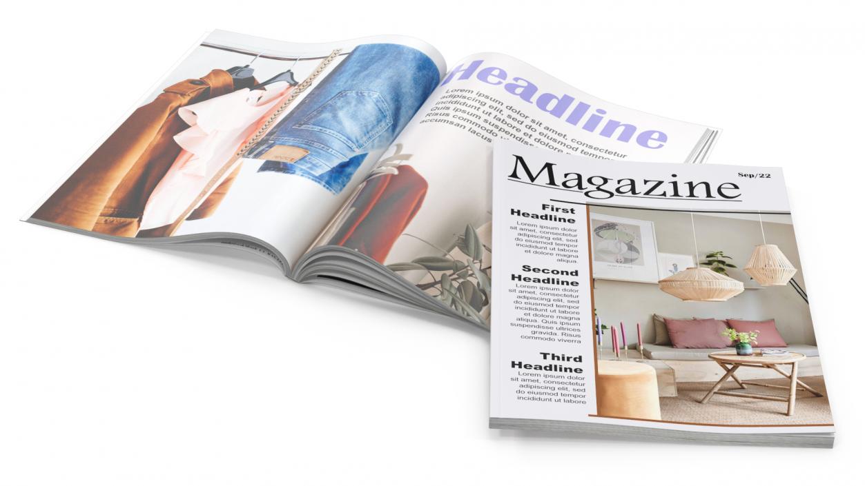 3D Magazines Mockup