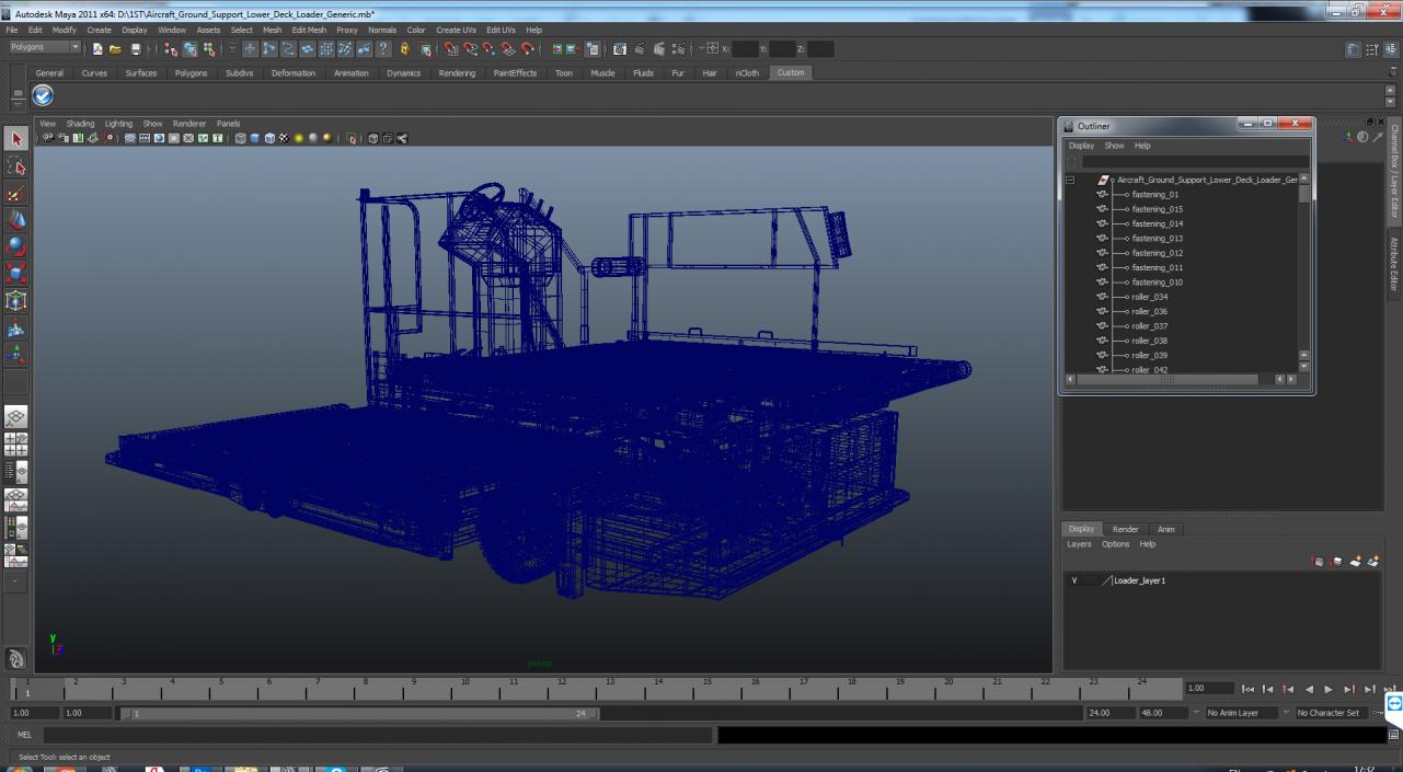 Aircraft Ground Support Lower Deck Loader Generic 3D model