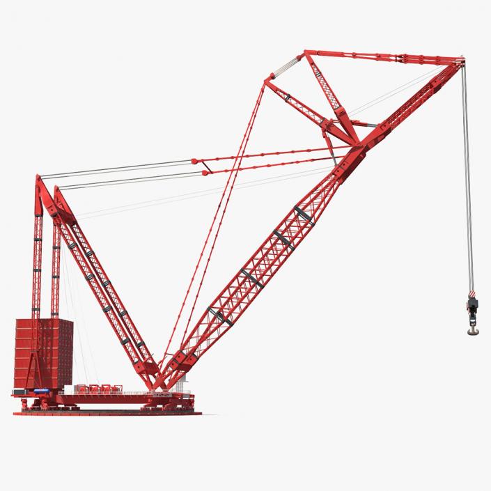 3D Heavy Lift Ring Crane Rigged model