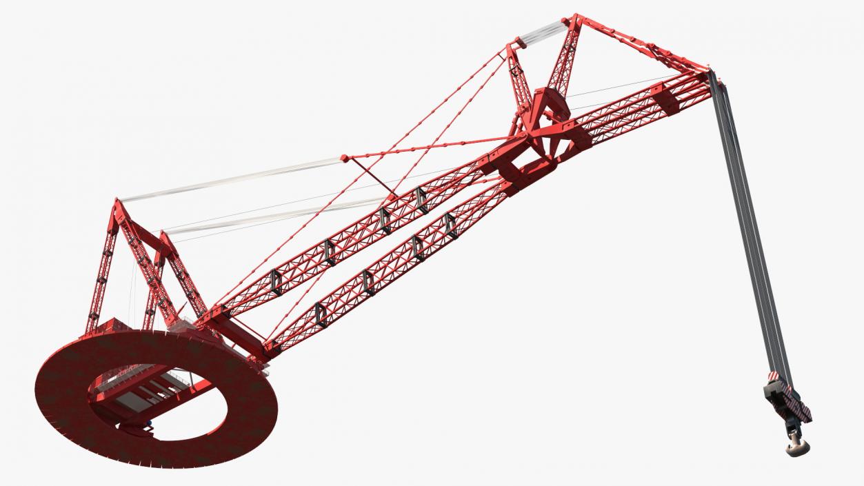 3D Heavy Lift Ring Crane Rigged model