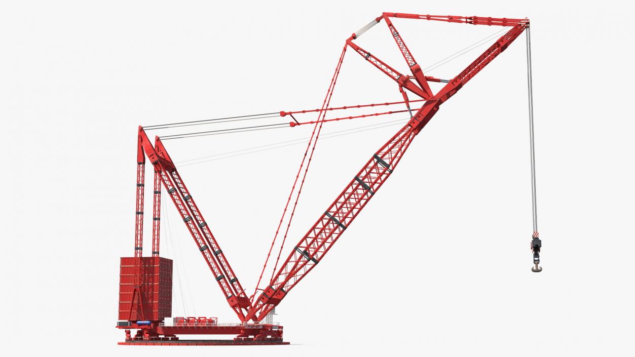 3D Heavy Lift Ring Crane Rigged model