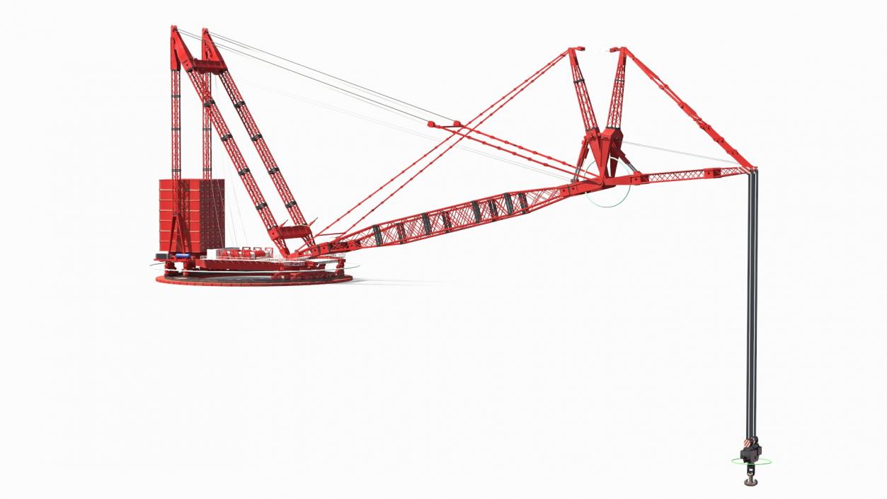 3D Heavy Lift Ring Crane Rigged model