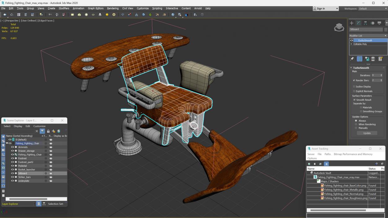 Fishing Fighting Chair 3D