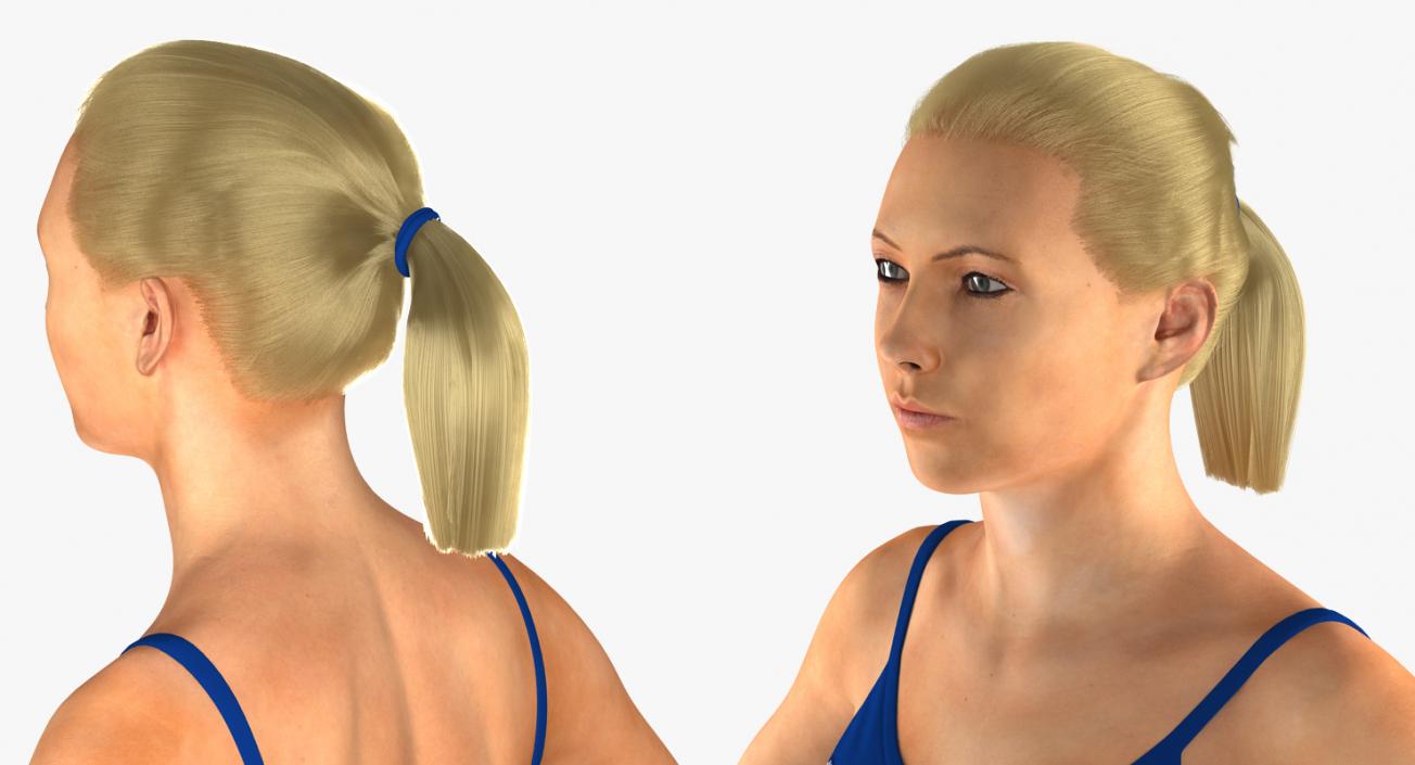 Female Figure Skater 2 Rigged 3D model