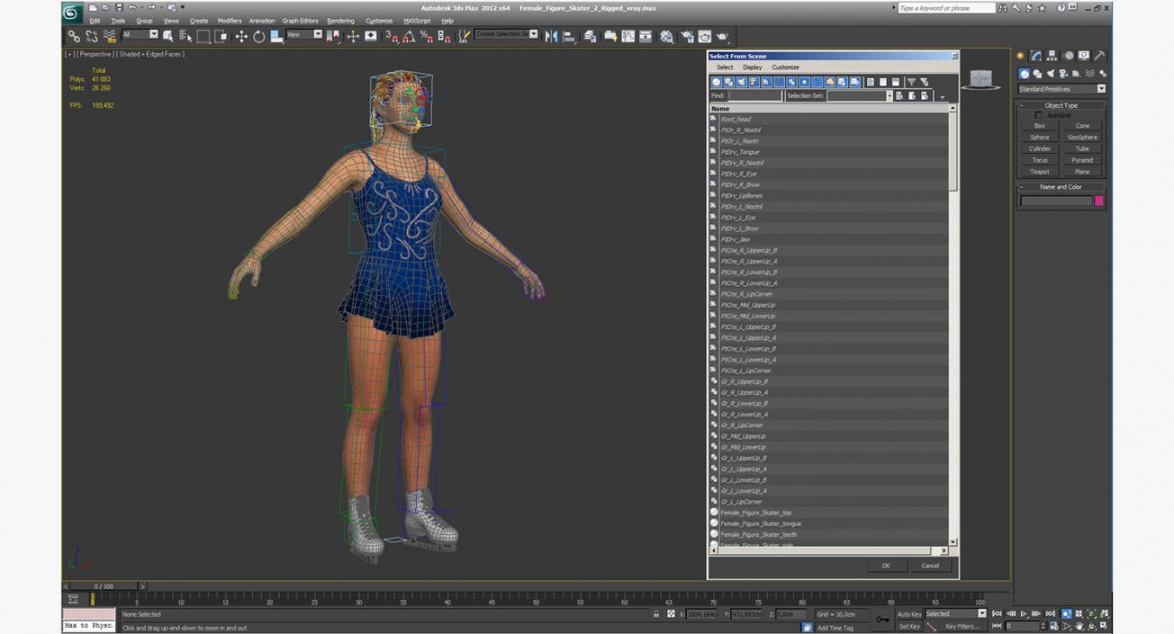 Female Figure Skater 2 Rigged 3D model