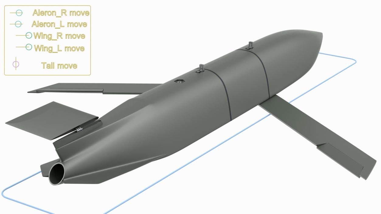 3D Cruise Missile Rigged