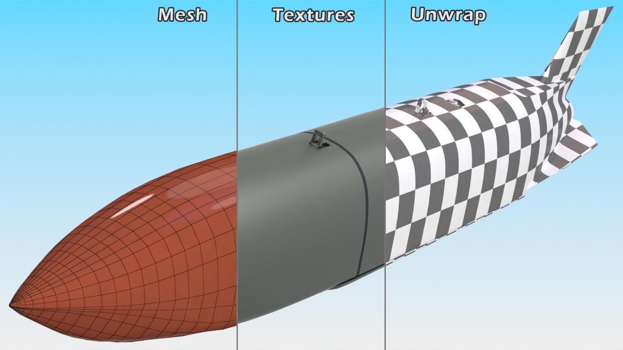 3D Cruise Missile Rigged