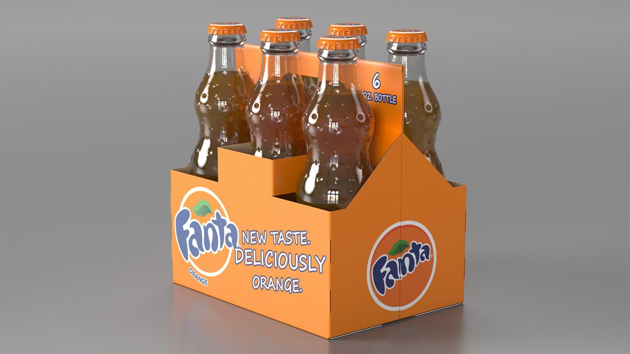 Fanta Bottles and Packages Collection 3D