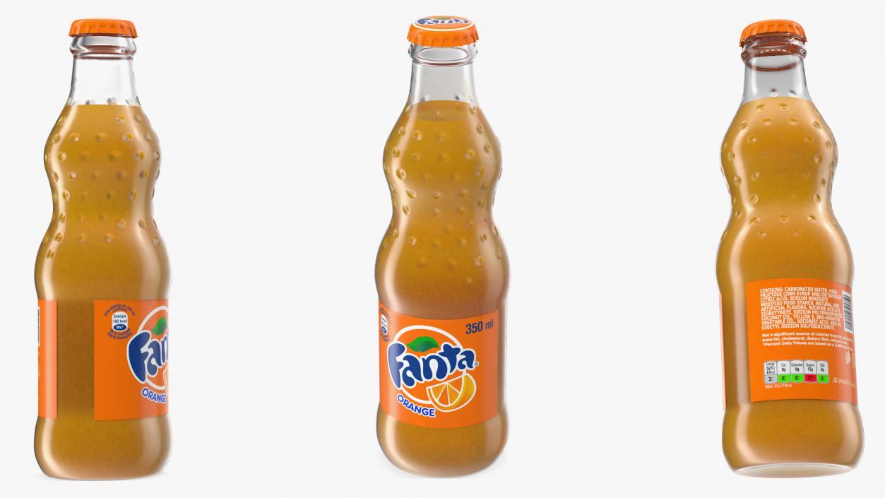 Fanta Bottles and Packages Collection 3D