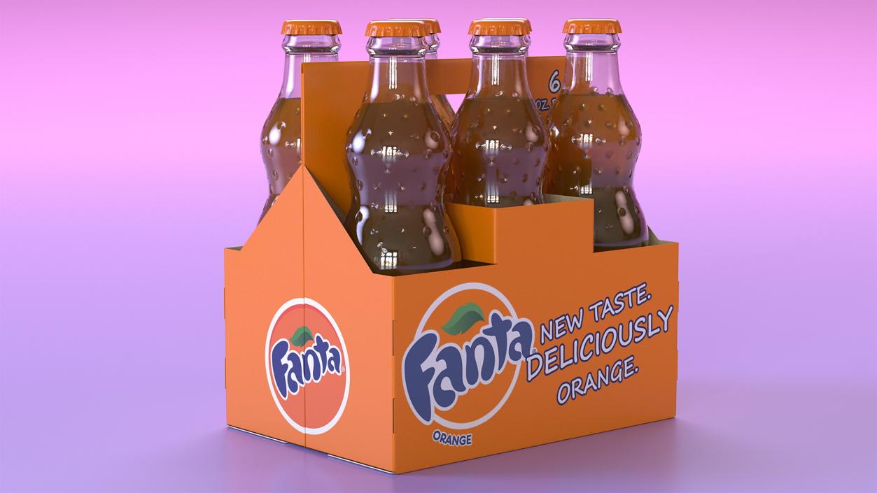 Fanta Bottles and Packages Collection 3D