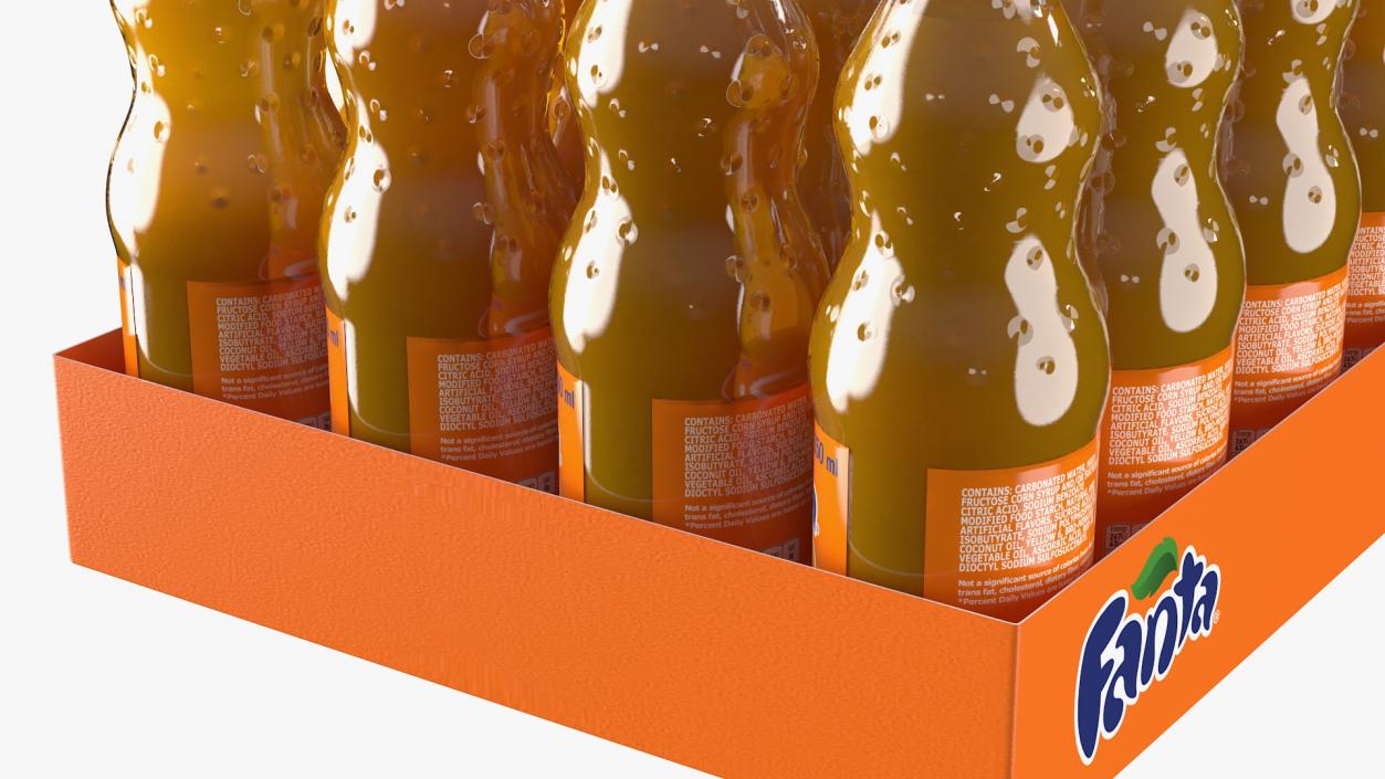 Fanta Bottles and Packages Collection 3D