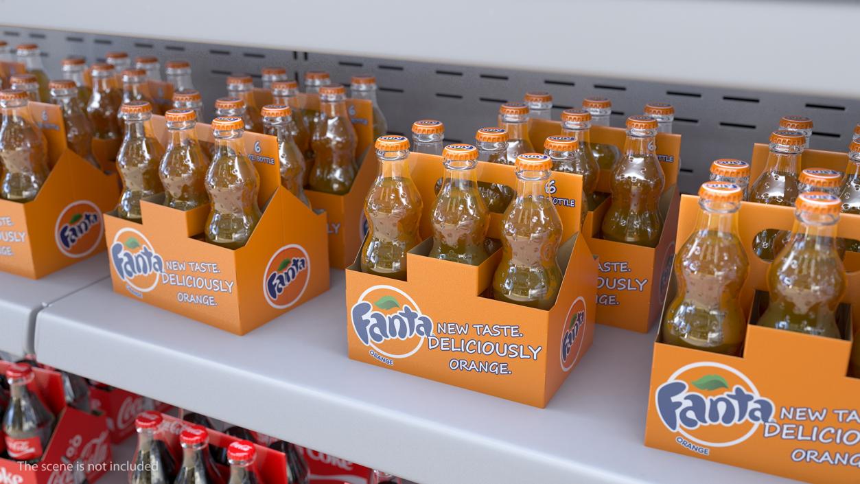 Fanta Bottles and Packages Collection 3D