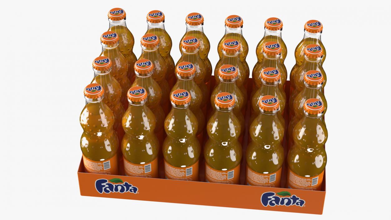 Fanta Bottles and Packages Collection 3D