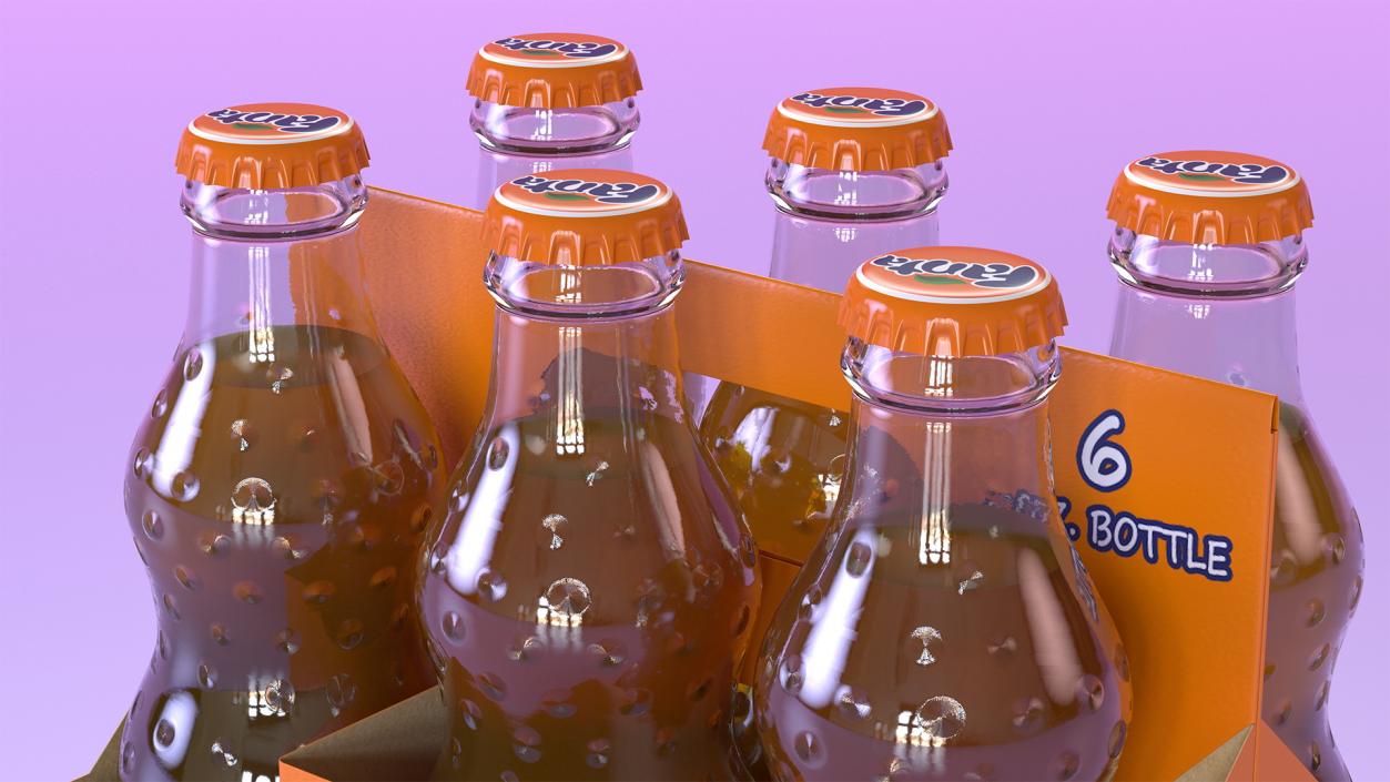 Fanta Bottles and Packages Collection 3D