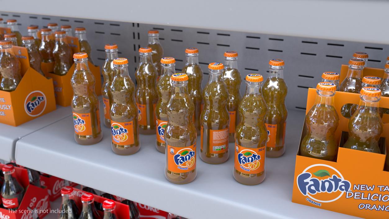 Fanta Bottles and Packages Collection 3D