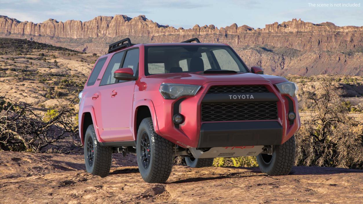 3D model Toyota 4Runner TRD Pro Red Metallic 2021