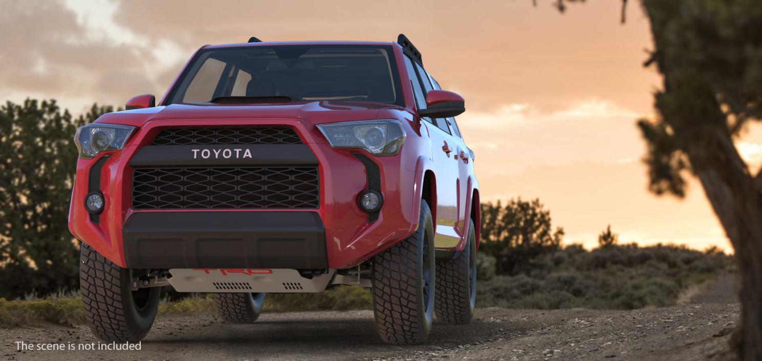 3D model Toyota 4Runner TRD Pro Red Metallic 2021