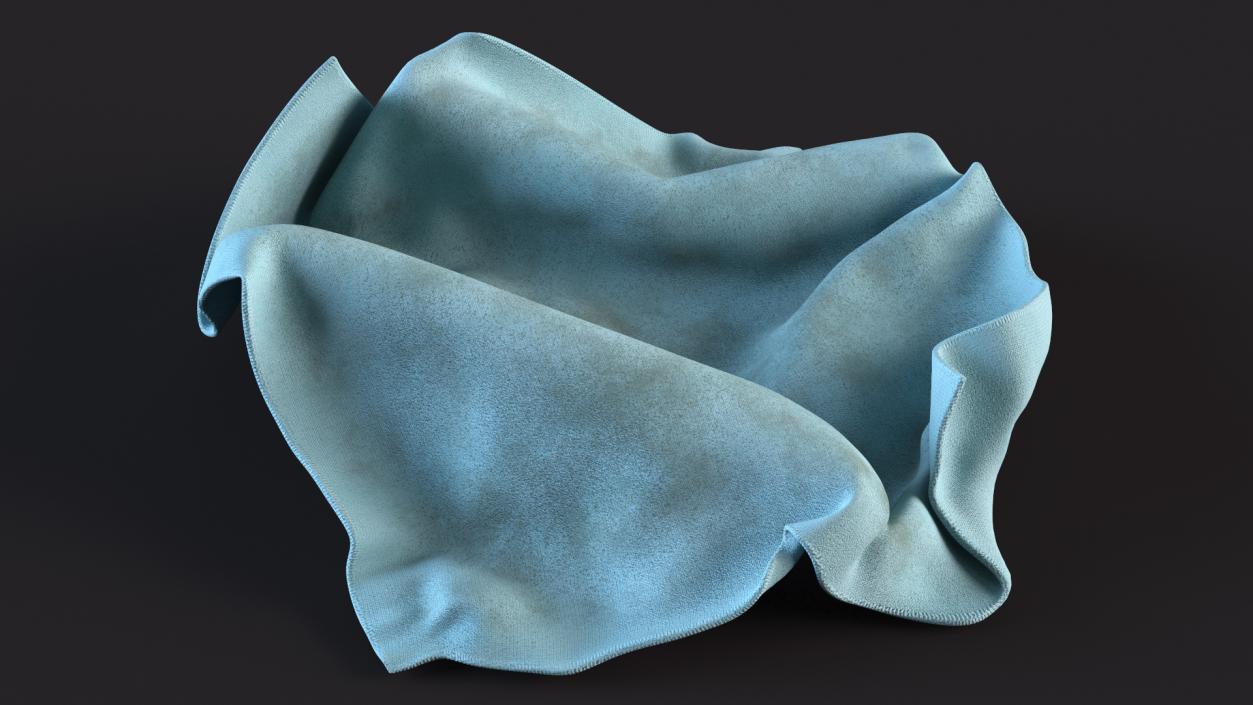 Worn Napkins Blue 3D