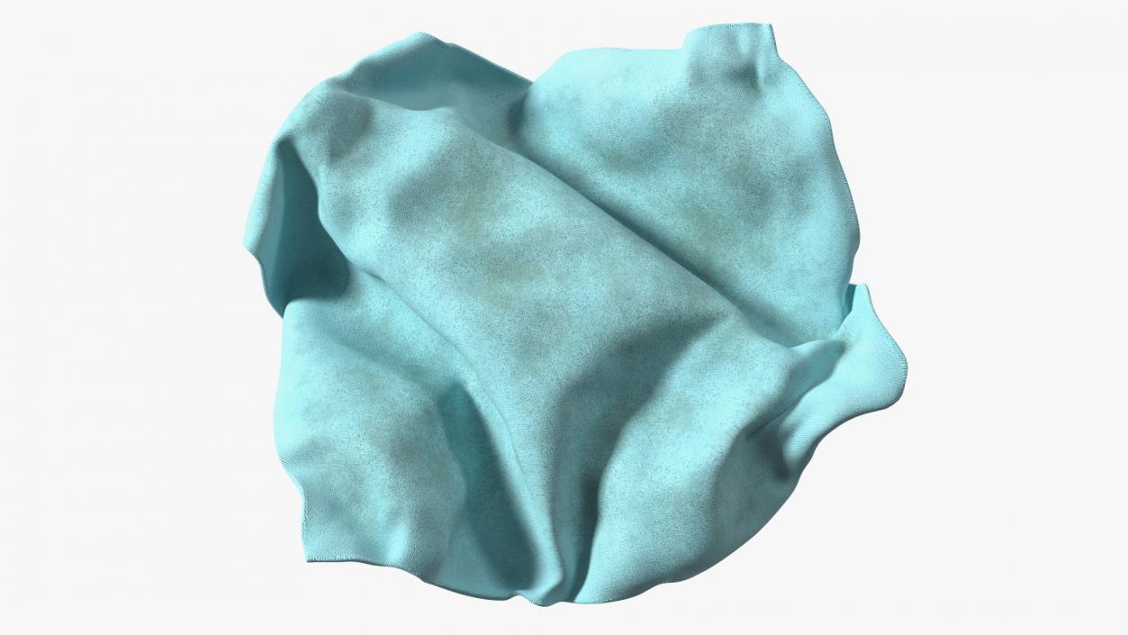 Worn Napkins Blue 3D