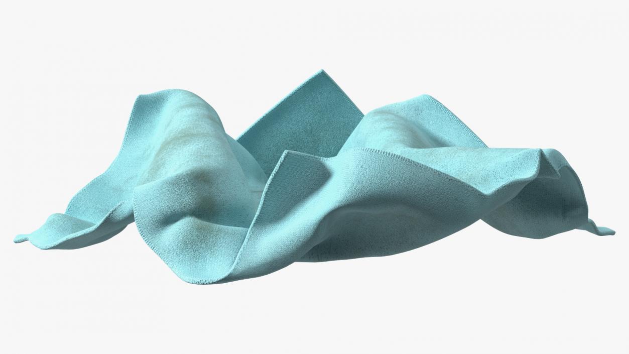 Worn Napkins Blue 3D