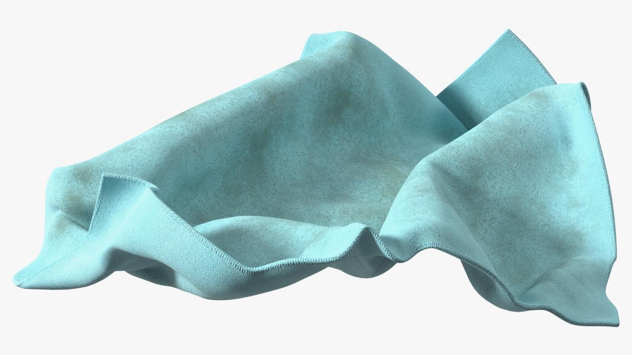 Worn Napkins Blue 3D