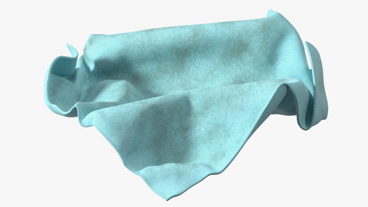 Worn Napkins Blue 3D