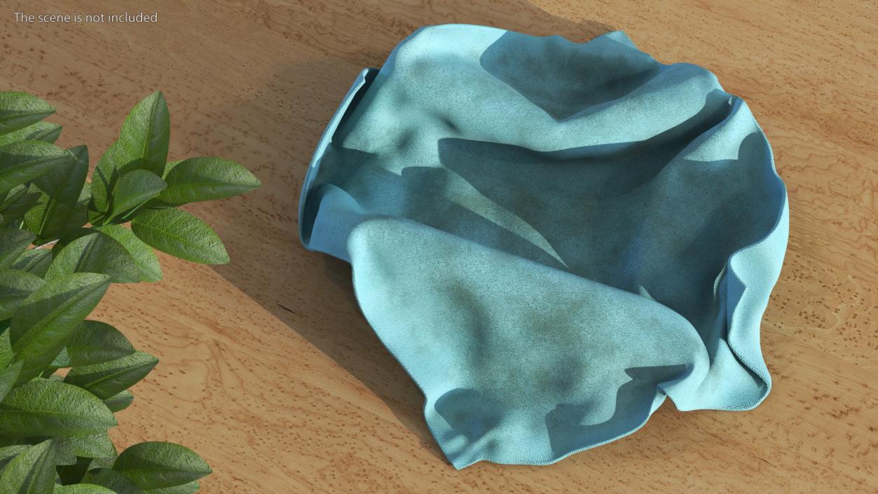 Worn Napkins Blue 3D