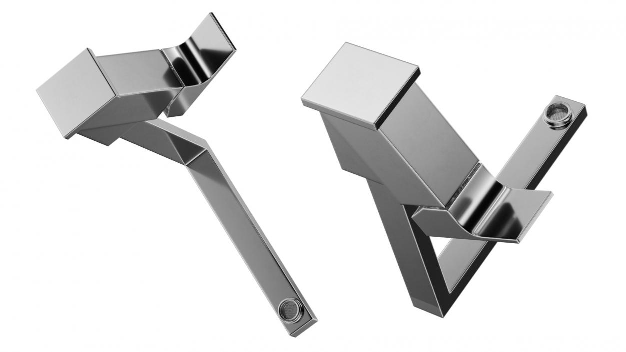 3D model Angular Single Lever Kitchen Mixer Tap Chrome