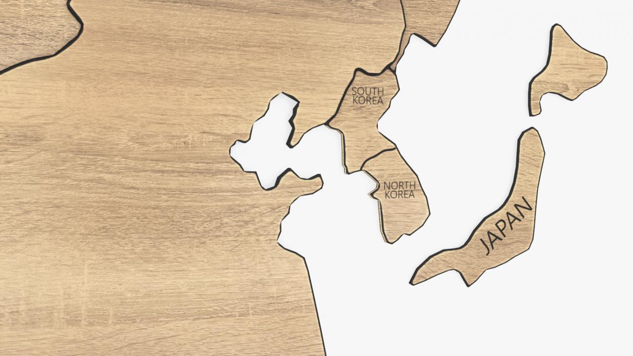 3D Wooden Wall World Map