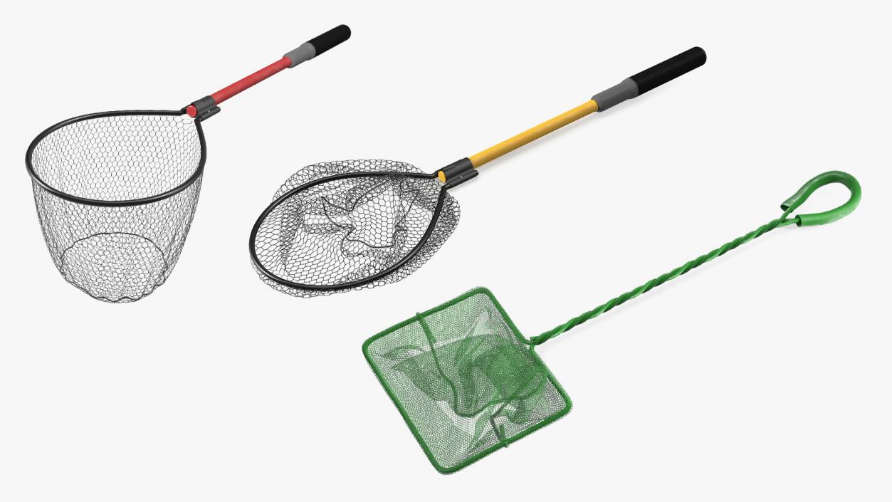 3D Fishing Landing Nets Collection